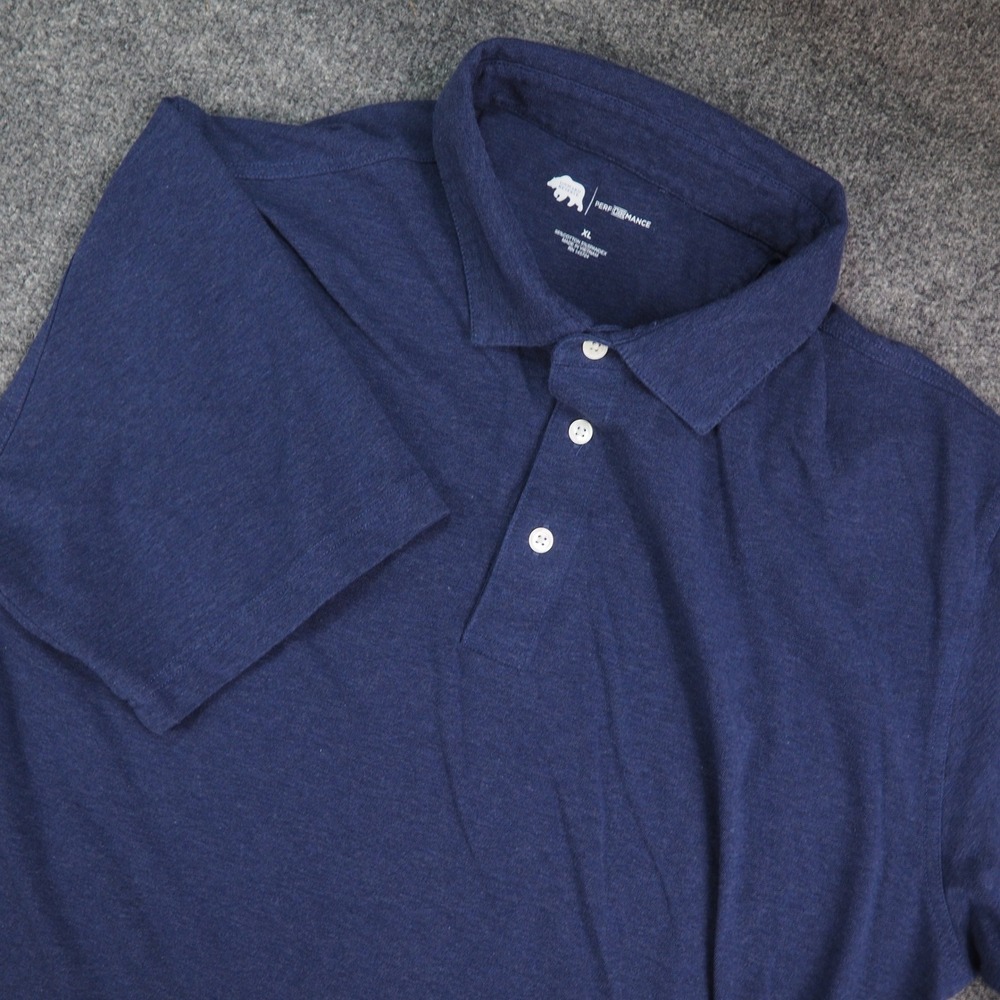 Onward Reserve Polo Mens XL Performance Navy Blue Solid Preppy Golf Shirt